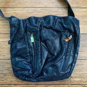 Stalling Python Cinch Bag in Navy or Black
